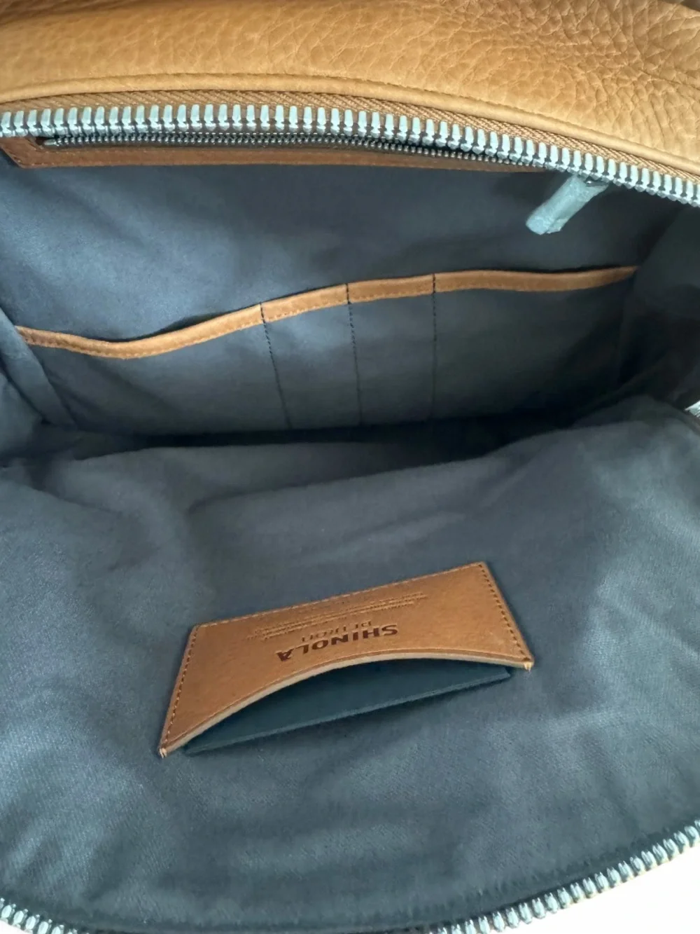 Shinola Detroit Runwell Leather Backpack - Tan Natural Grain